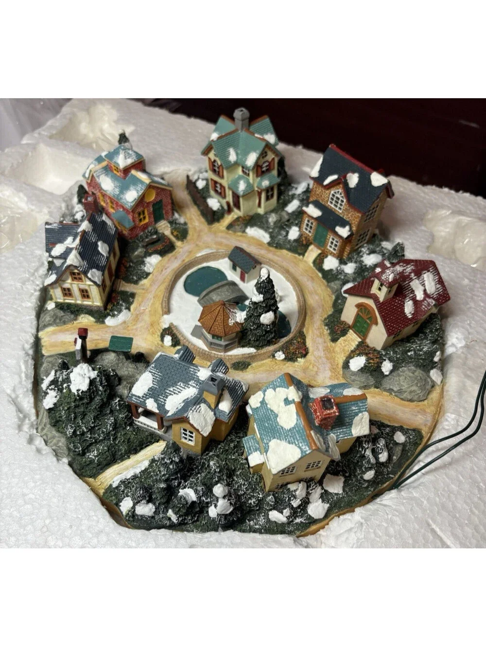 Vintage Simson Giftware Christmas Village Lighted Display Removable Houses